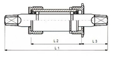 Tecora E Tecora E Bracket inférieur 127½ mm BSA, Staal Kunstst. tasse