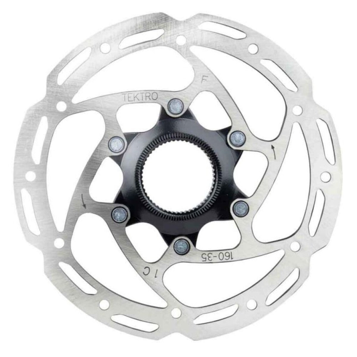 Rotor de frein à disque Tektro TR160-35 Ø160 mm, central, argent