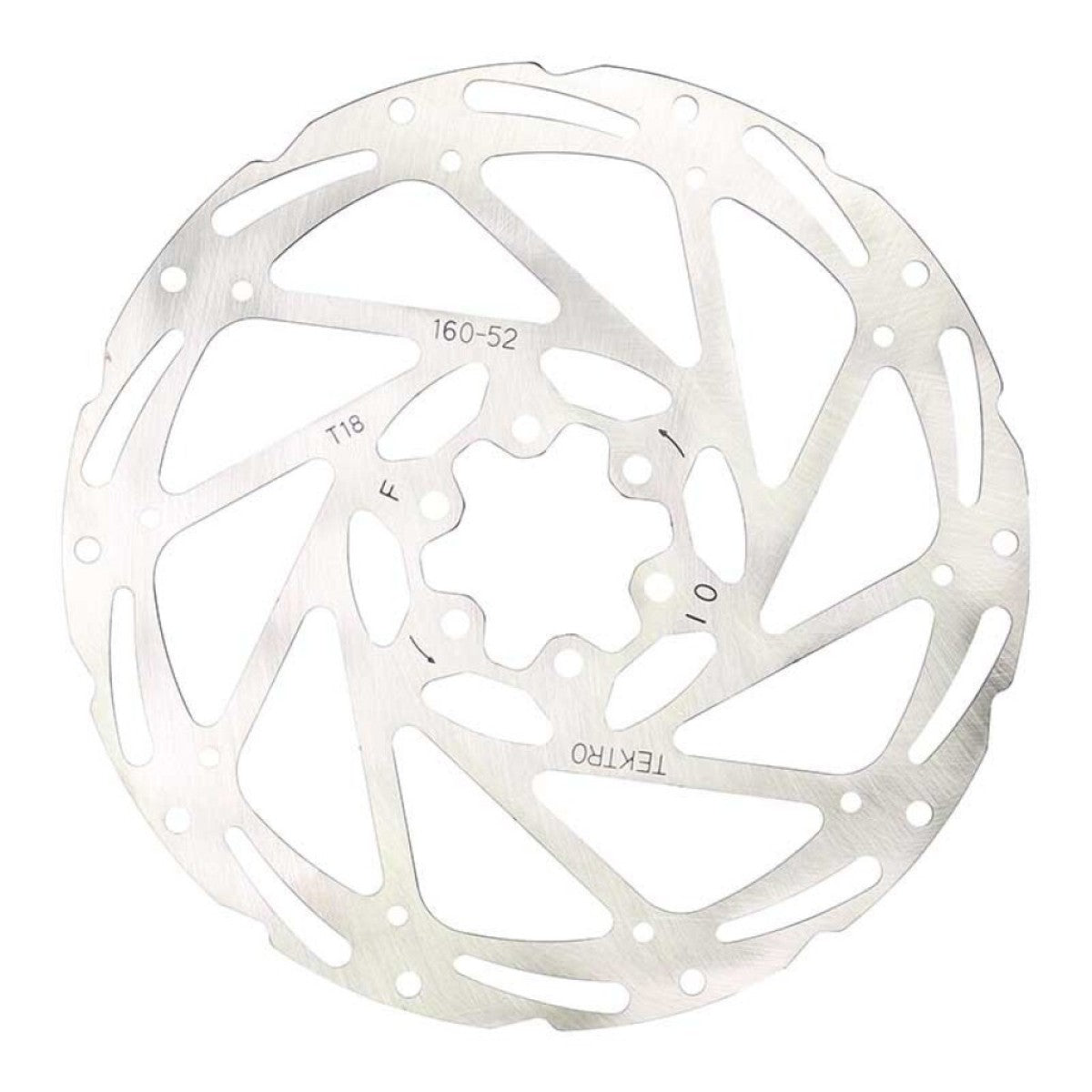 Rotor de frein à disque tektro tr160-52 Ø160 mm, argent