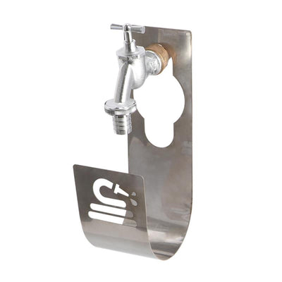 Robinet support de tuyau design Esschert en acier inoxydable