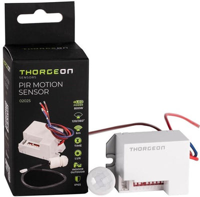 Thorgeon détecteur de mouvement encastrable mini blanc - 3900530