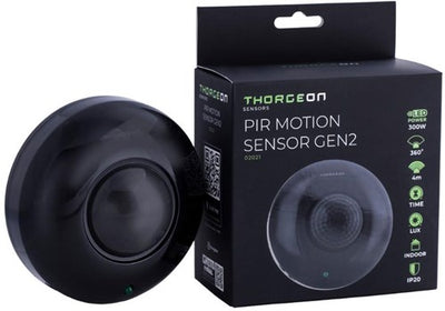 Thorgeon détecteur de mouvement apparent plafond 360 degrés noir - 3900521