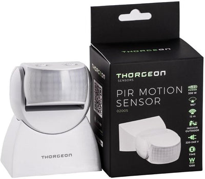 Thorgeon détecteur de mouvement mural en saillie 180 degrés ip65 orientable blanc - 3900504
