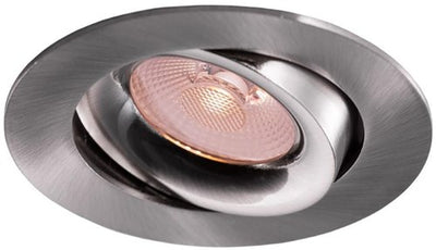Spot encastrable LED Thorgeon 8,2W dimtowarm 96mm rond orientable acier sablé - LED4682