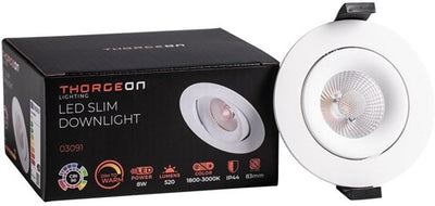 Spot encastrable LED Thorgeon 8,2W dimtowarm 96mm rond orientable blanc - LED4680