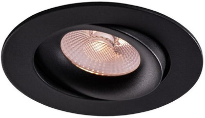 Spot encastrable LED Thorgeon 8,2W dimtowarm 96mm rond orientable noir - LED4681