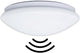 Plafonnier led Thorgeon 255mm blanc 12w tri-blanc ip44 + capteur - 5017770
