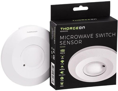 Thorgeon détecteur de mouvement radar plafonnier 360 degrés blanc - 3900540