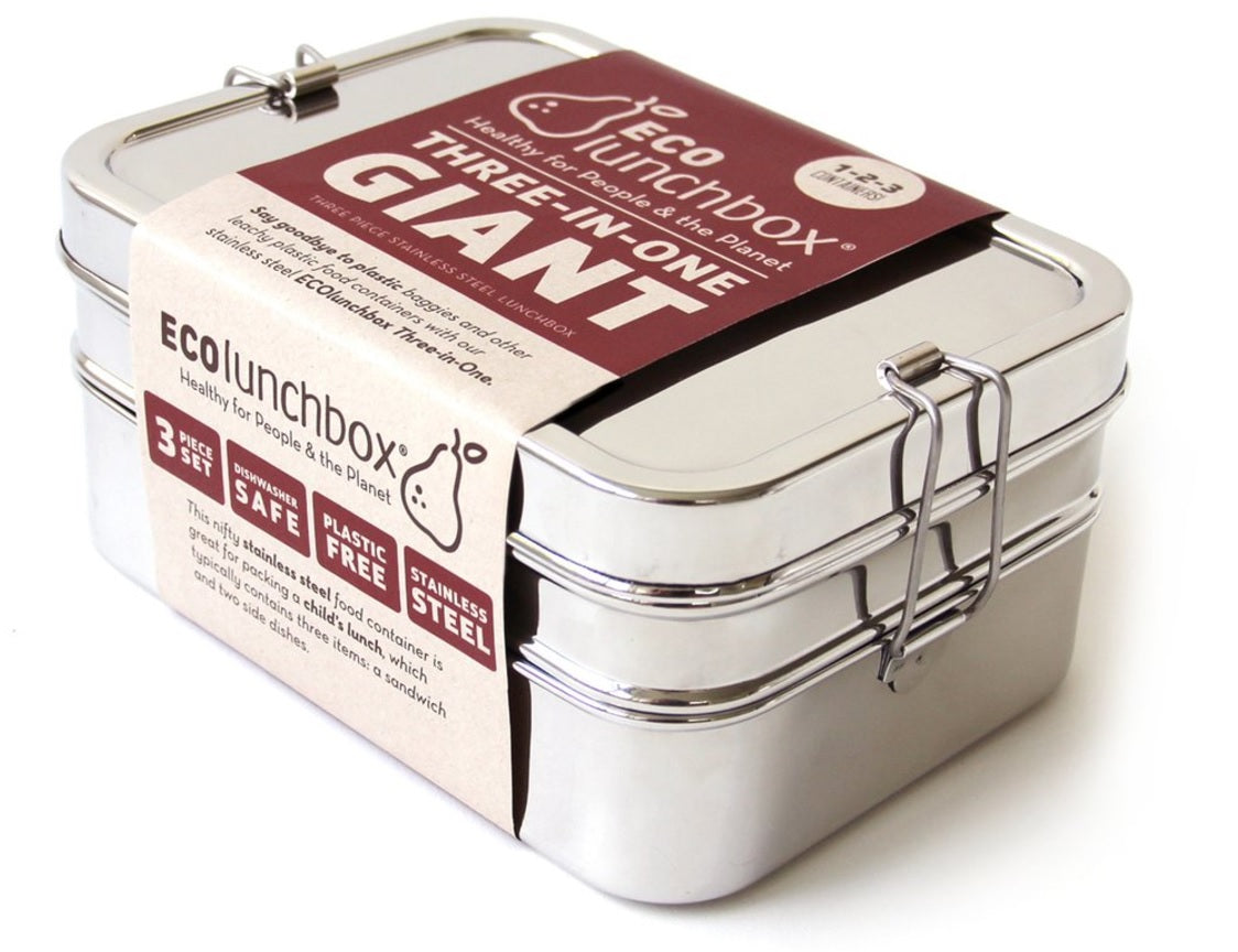 Eco Lunchbox en acier inoxydable Boîte à lunch 3 en 1 géant