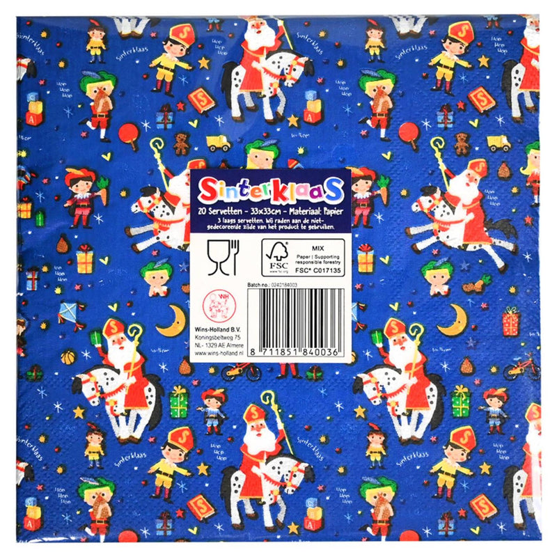 Wins Holland serviettes fête Sinterklaas - 20 pcs.
