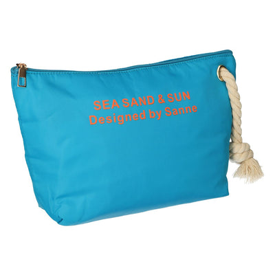 Sac de toilette Traveler Sea, sable soleil bleu orange 30 cm x 19,5 cm