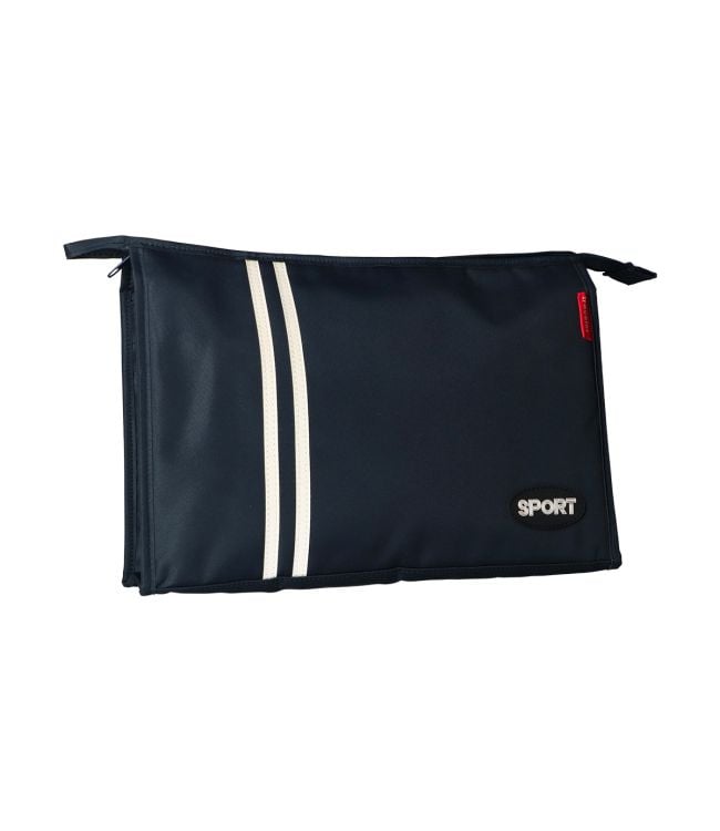 Bagure de toilette Traveler Stripes Sport Bleu foncé 30 cm x 19,5 cm