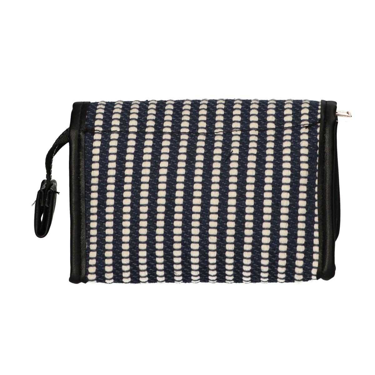 Voyageur Mirror Sac Stripe Blue Cream 16.5x11cm