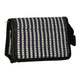 Voyageur Mirror Sac Stripe Blue Cream 16.5x11cm
