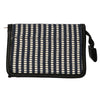 Voyageur Mirror Sac Stripe Blue Cream 16.5x11cm