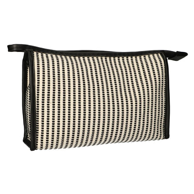 Sac de toilette Traveler Stripe Black Creme 30x20cm
