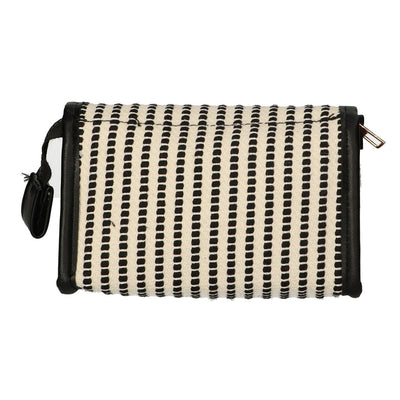 Voyageur Mirror Sac Stripe Black Cream 16.5x11cm