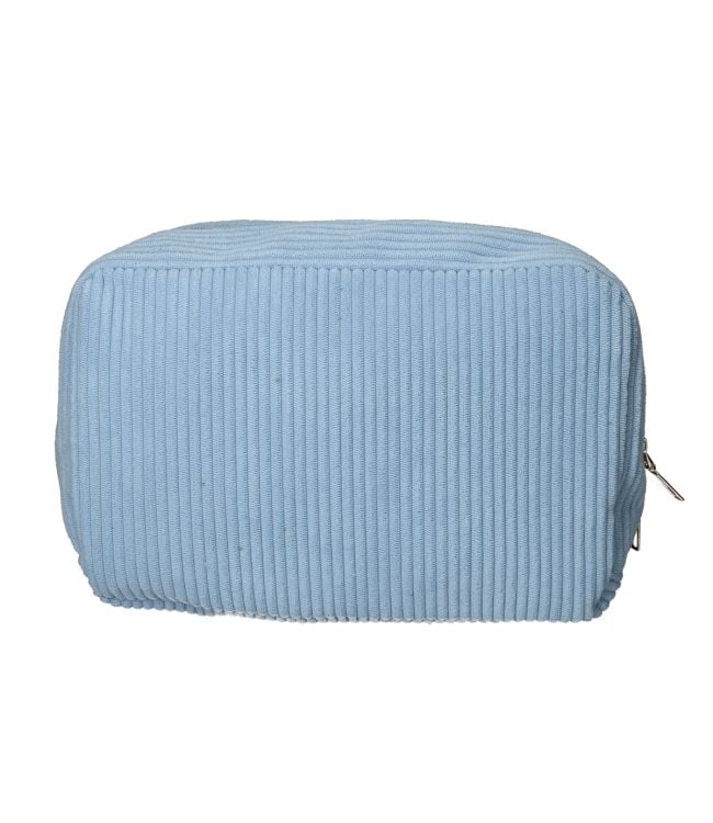 Voyageur de toilettes de toilette Tissu de côte bleu 28x17cm