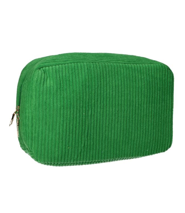 Voyageur de toilettes de toilette Tissu de côte vert 28x17cm