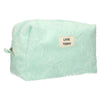 Trousse de toilette traveller en tissu éponge turquoise ensoleillé 21,5cm x 19cm