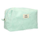 Trousse de toilette traveller en tissu éponge turquoise ensoleillé 21,5cm x 19cm