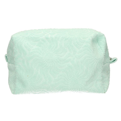 Trousse de toilette traveller en tissu éponge turquoise ensoleillé 21,5cm x 19cm