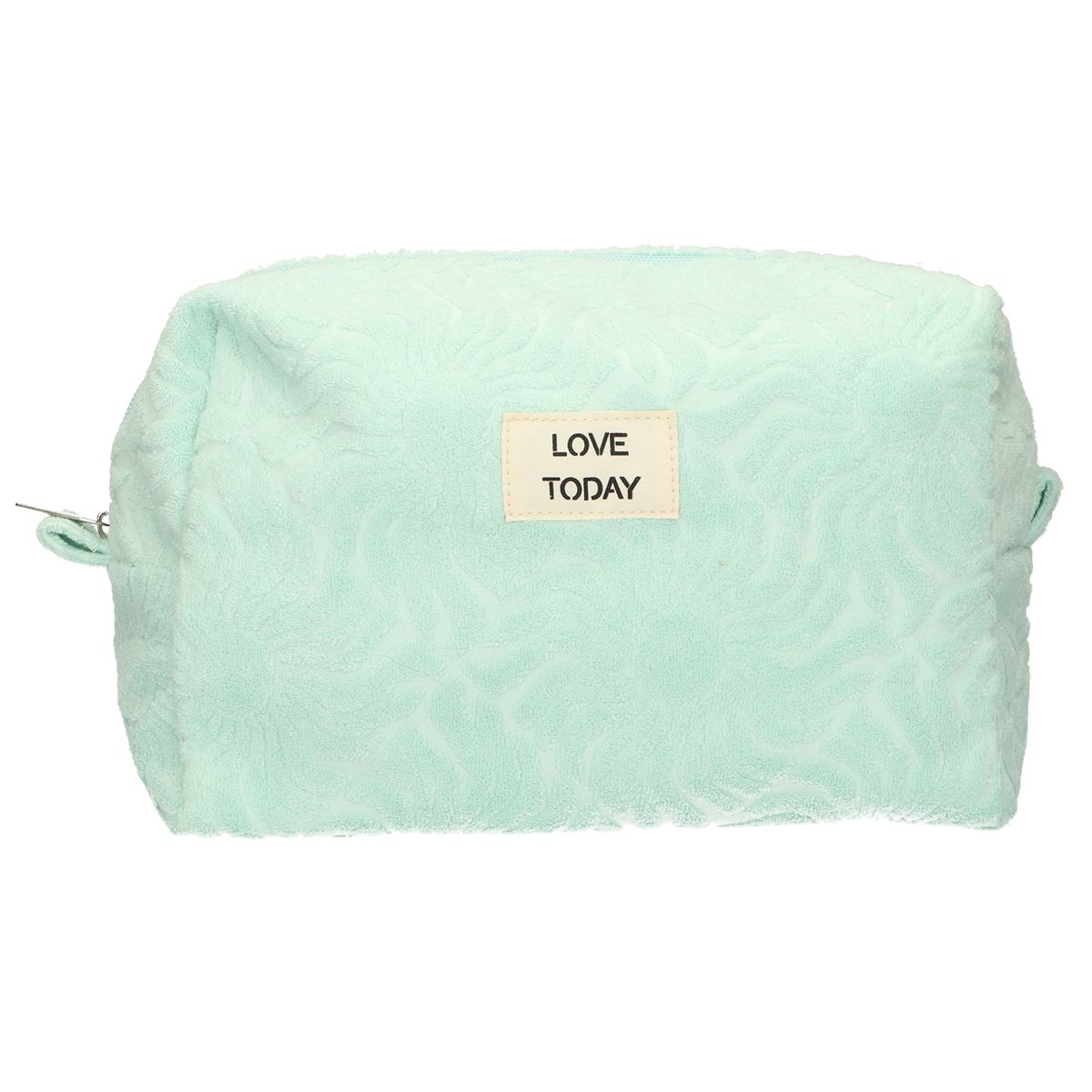 Trousse de toilette traveller en tissu éponge turquoise ensoleillé 21,5cm x 19cm