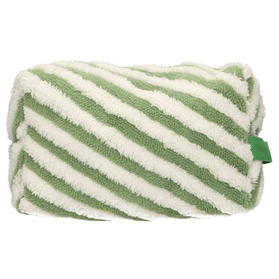 Trousse de toilette Traveler en tissu éponge rayure vert 23cm x 13cm
