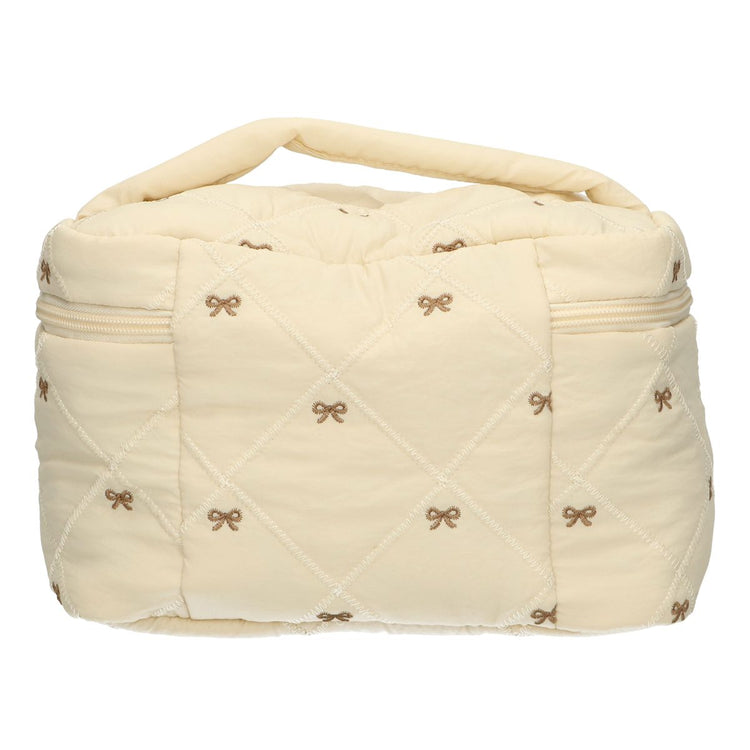 Trousse de beauté Traveler noeuds beige 24cm x 17cm