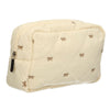 Trousse de beauté voyageur noeuds beige 22cm x 15cm