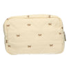 Trousse de beauté voyageur noeuds beige 22cm x 15cm