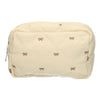 Trousse de beauté voyageur noeuds beige 22cm x 15cm