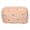 Trousse de beauté voyageur noeuds saumon 22cm x 15cm