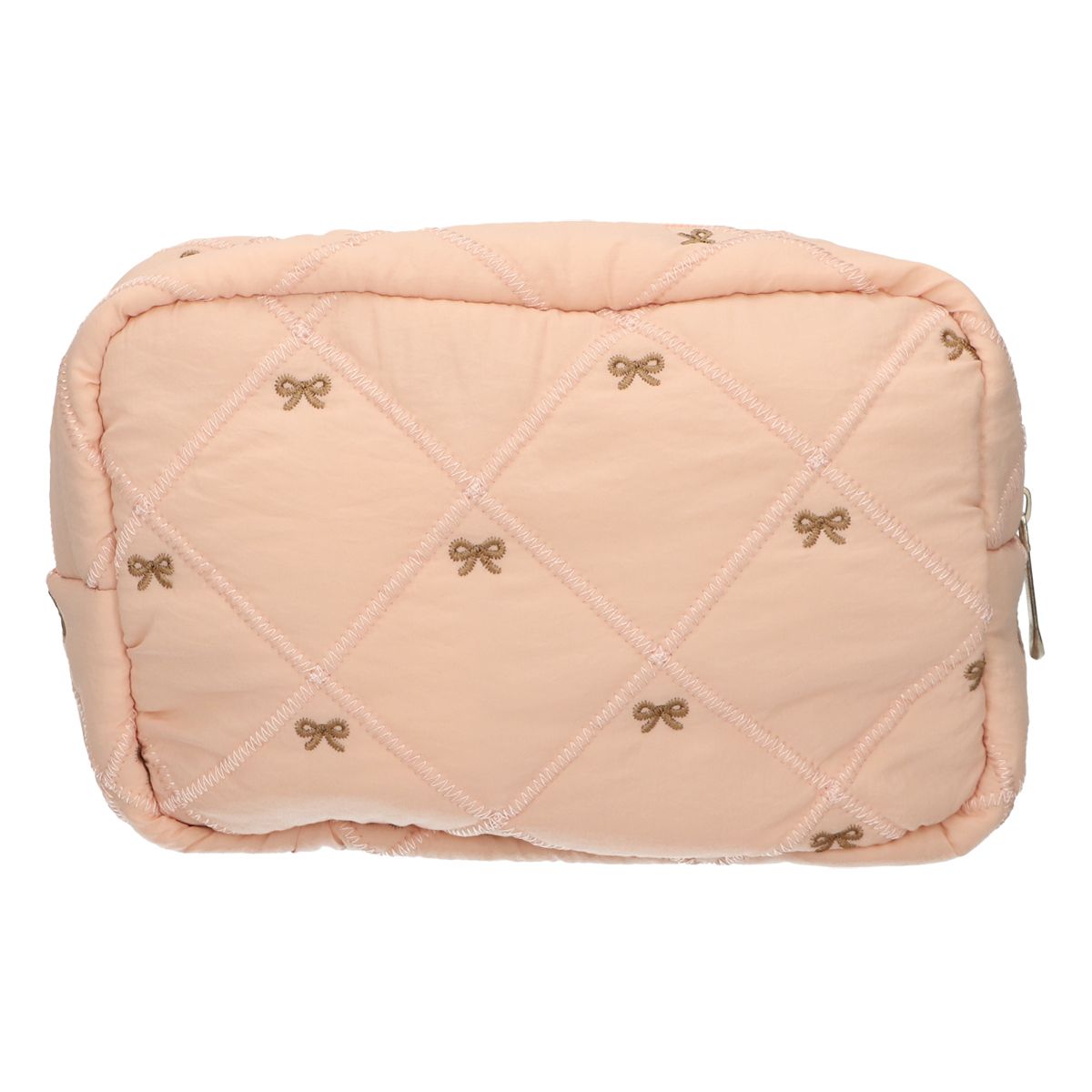 Trousse de beauté voyageur noeuds saumon 22cm x 15cm
