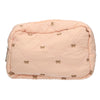 Trousse de beauté voyageur noeuds saumon 22cm x 15cm