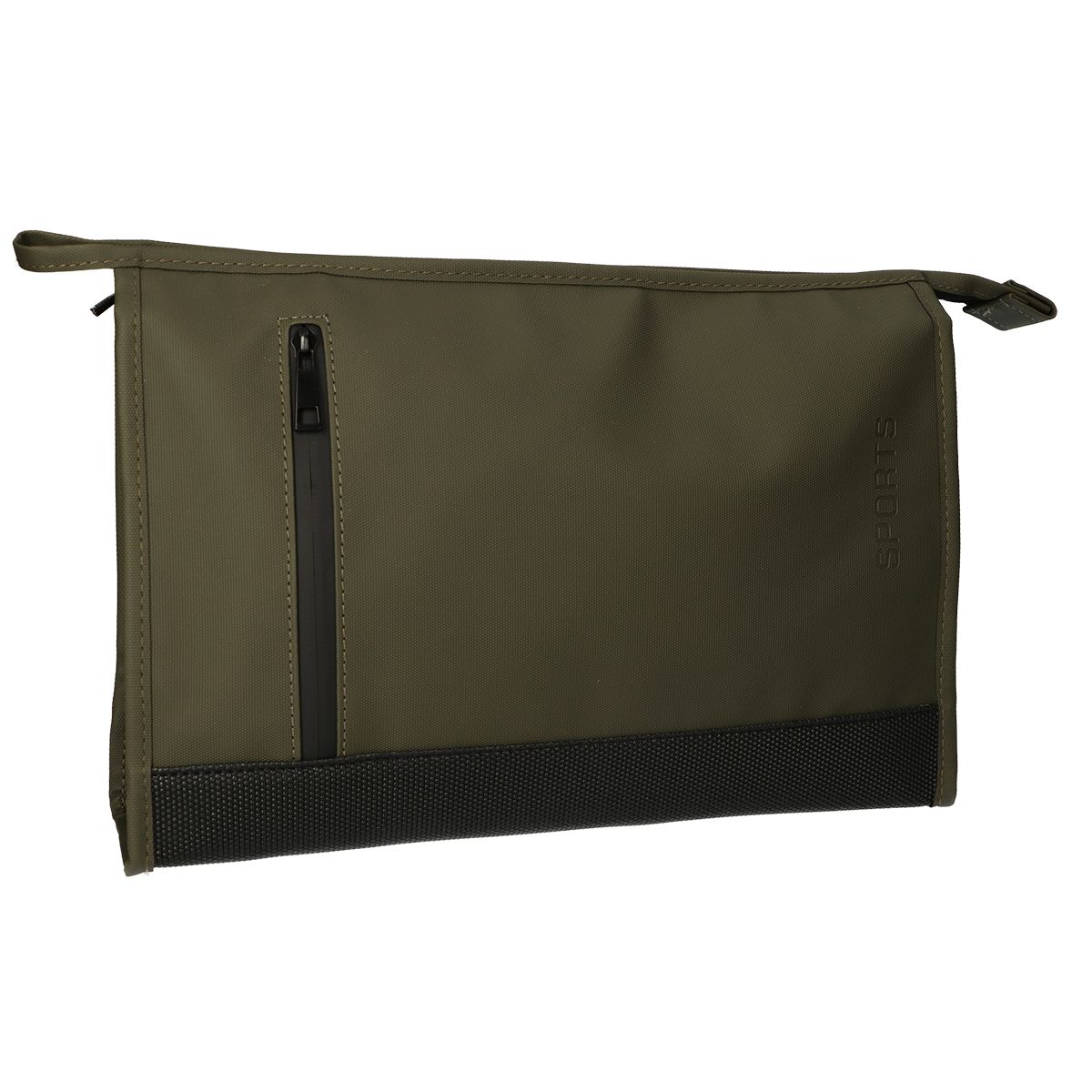 Trousse de toilette Traveler fond caoutchouc vert foncé 30cm x 19,5cm