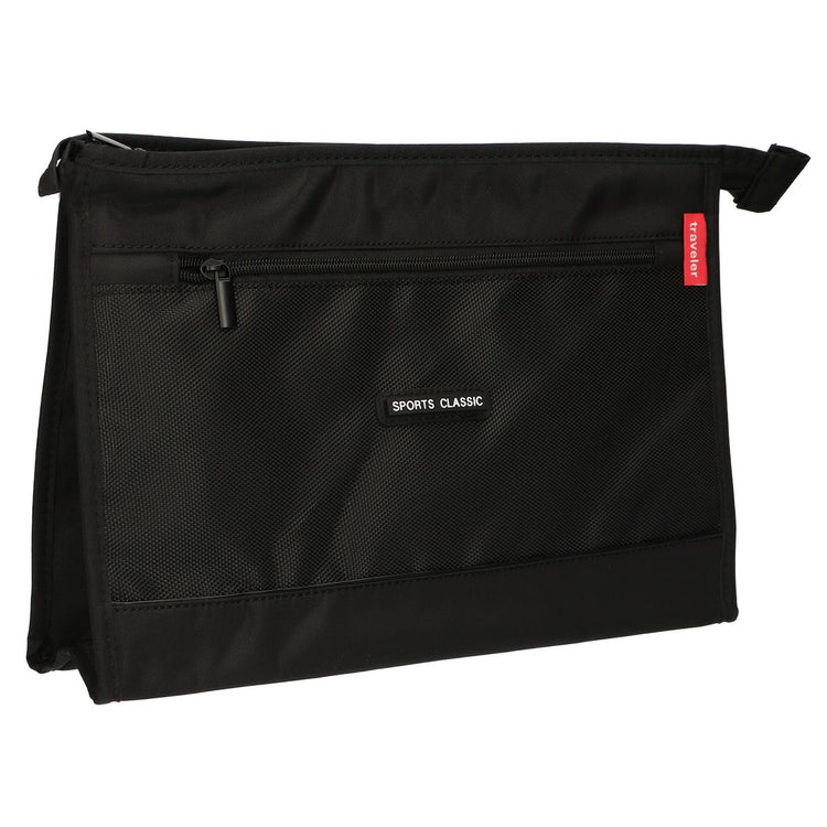 Trousse de toilette traveller sport homme classique noir 35cm x 24cm