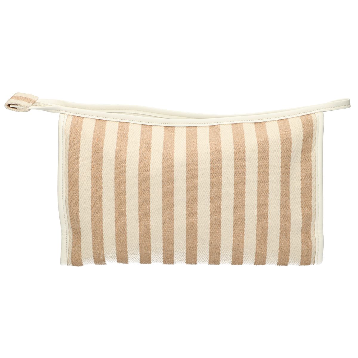 Trousse de toilette traveller été kaki rayé 29cm x 19,5cm