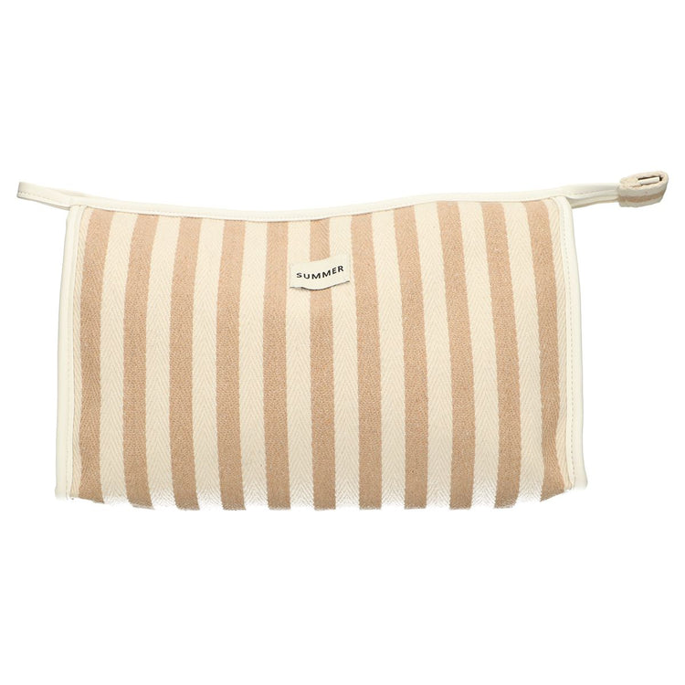 Trousse de toilette traveller été kaki rayé 29cm x 19,5cm
