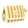 Sac miroir traveller été jaune rayé 17cm x 11cm