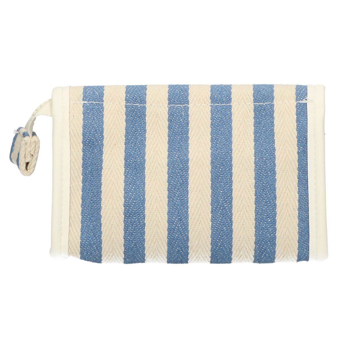Sac miroir traveller été bleu rayé 17cm x 11cm