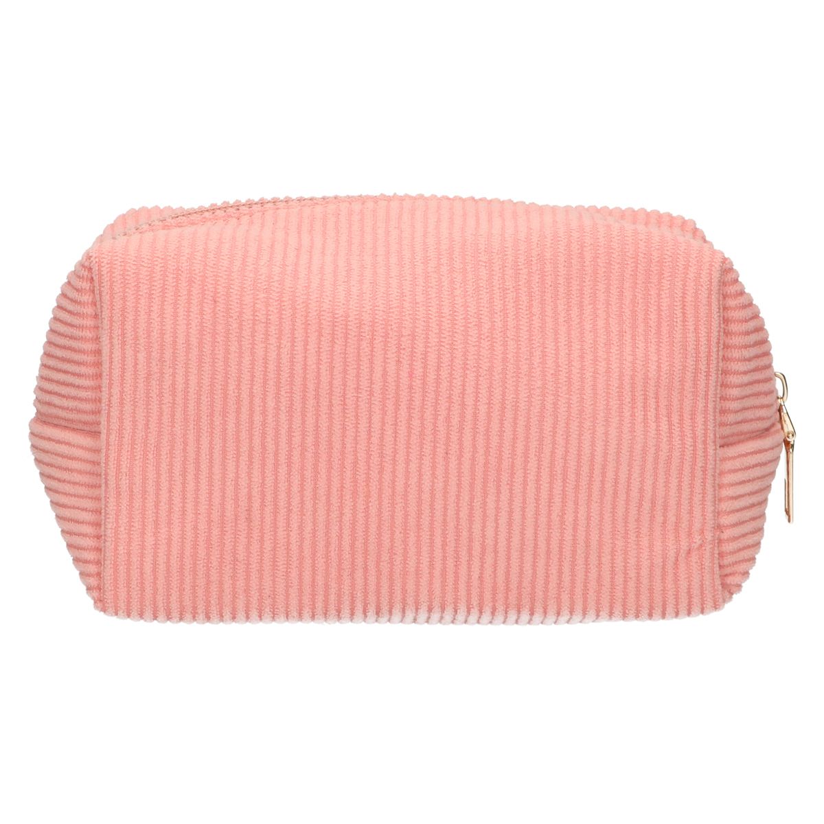 Trousse de beauté voyageur côtelé imperméable rose 20cm x 11,5cm