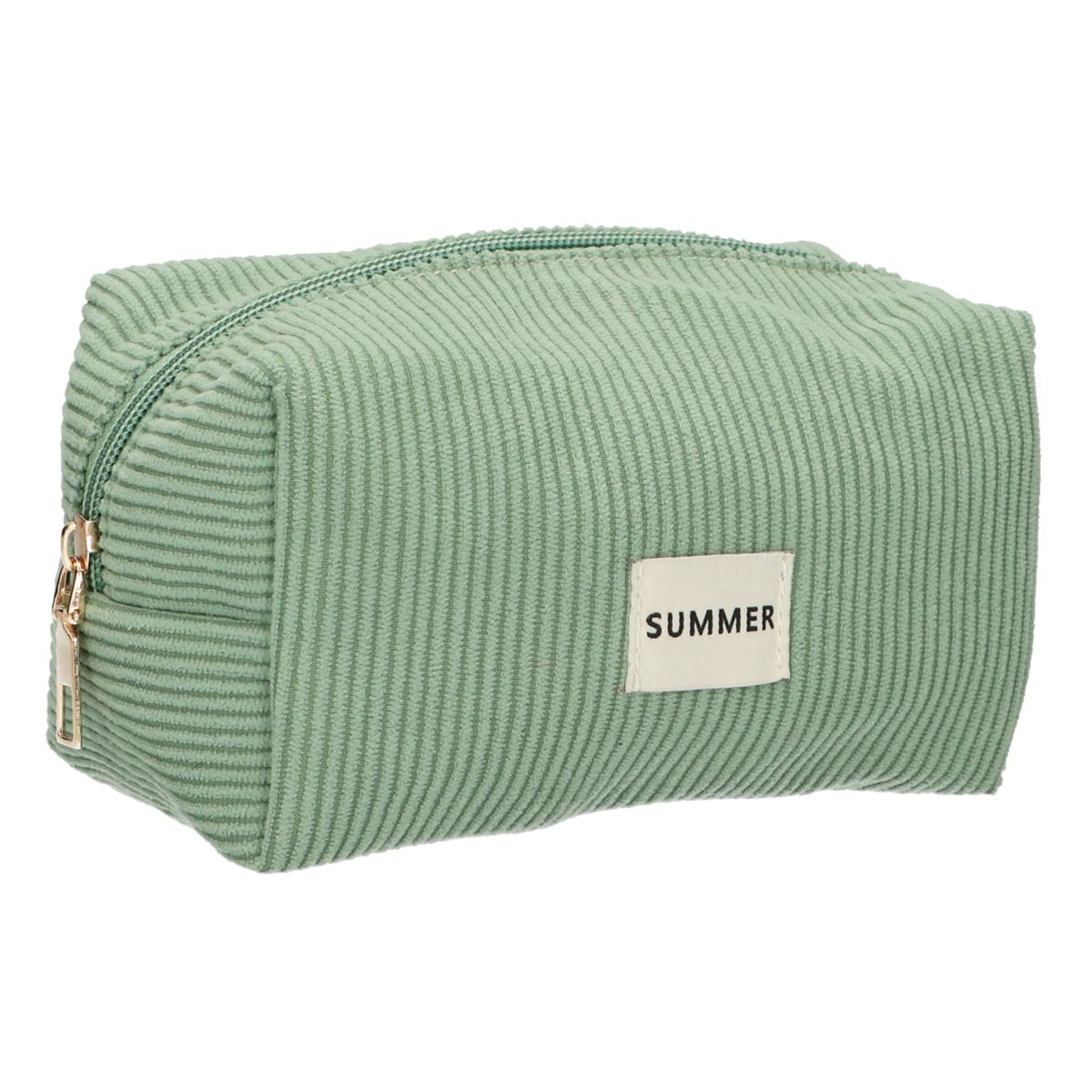 Trousse de beauté traveller rib imperméable vert menthe 20cm x 11,5cm
