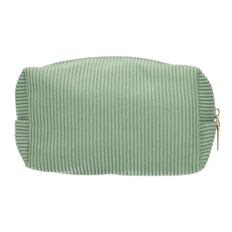 Trousse de beauté traveller rib imperméable vert menthe 20cm x 11,5cm