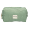 Trousse de beauté traveller rib imperméable vert menthe 20cm x 11,5cm
