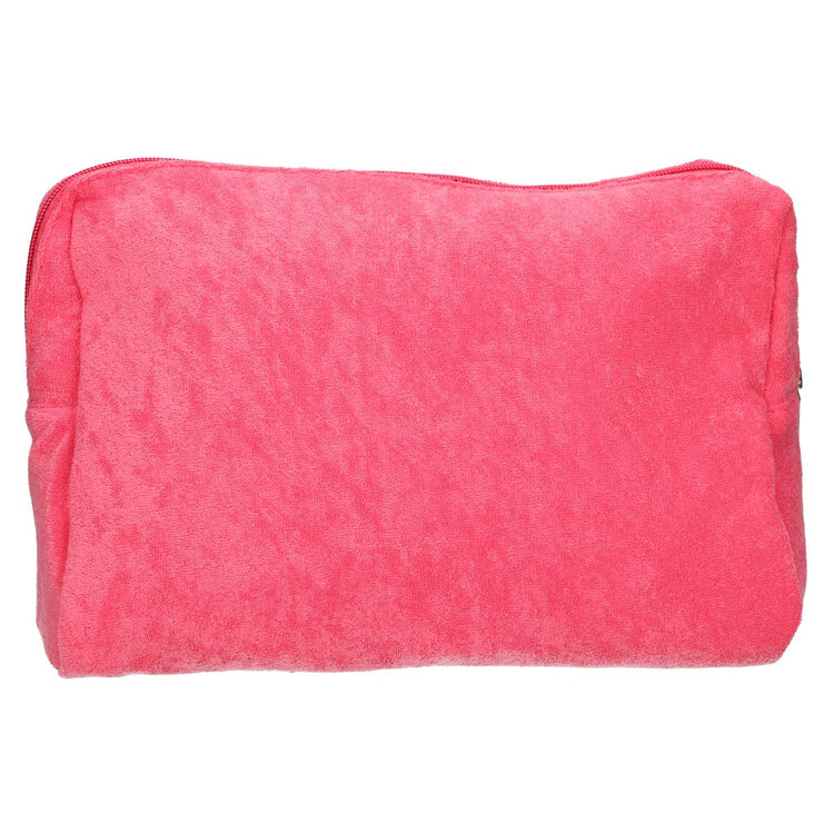 Trousse de toilette Traveler en tissu éponge rose 28cm x 20cm