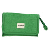 Sac miroir traveller en tissu éponge vert 16,5cm x 12cm