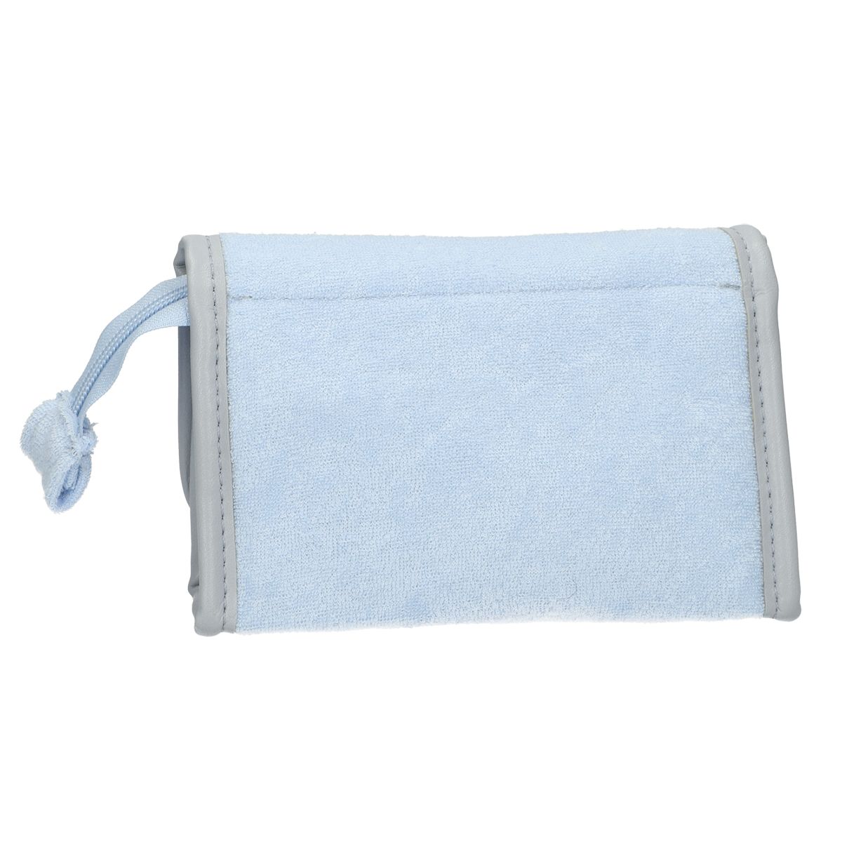 Sac miroir voyageur en tissu éponge bleu 16,5cm x 12cm