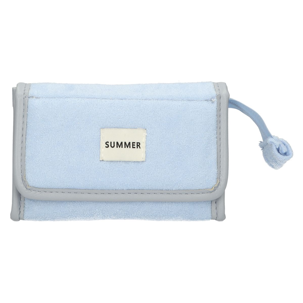 Sac miroir voyageur en tissu éponge bleu 16,5cm x 12cm
