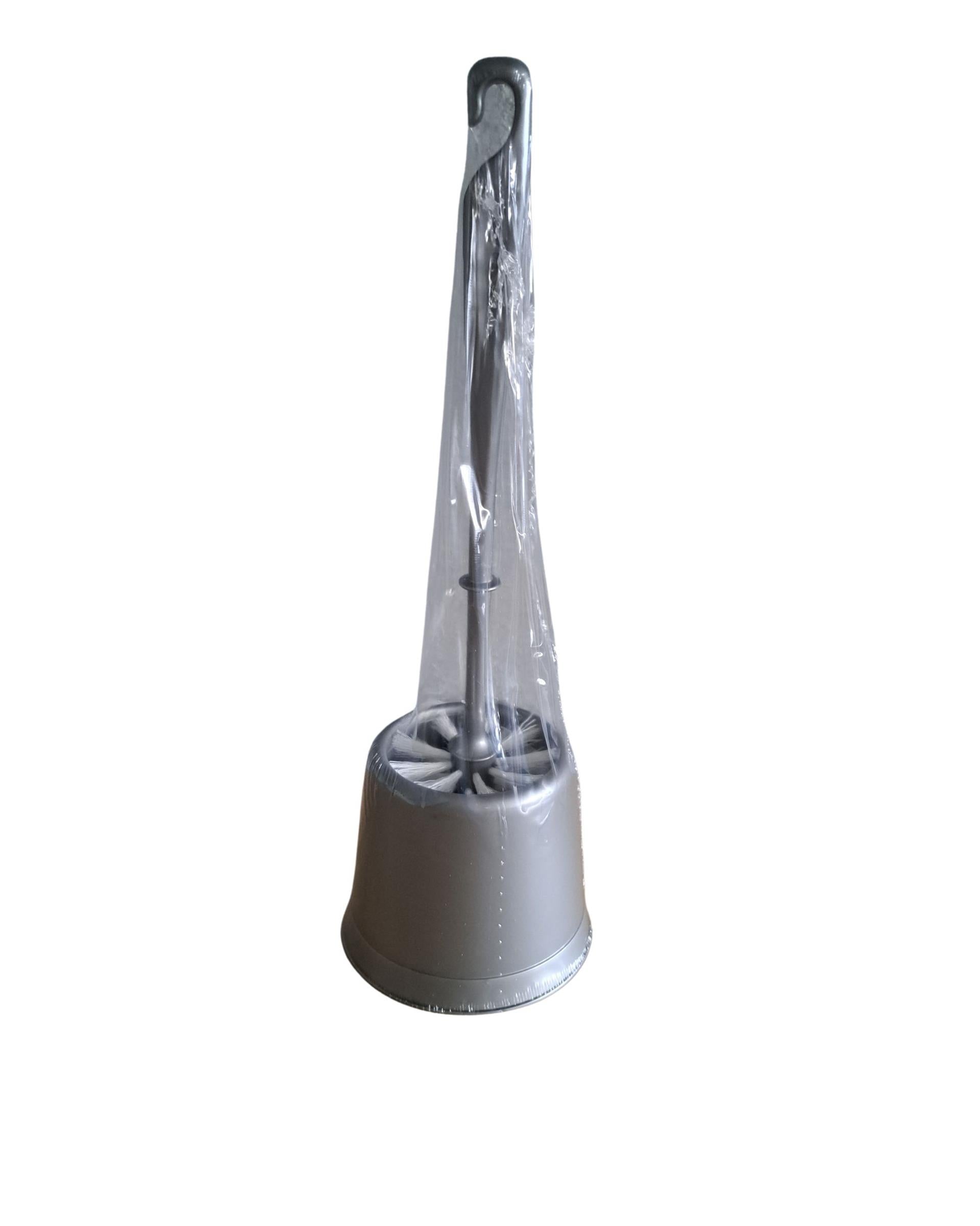 Brosse de toilette avec support gris